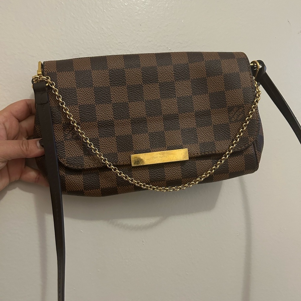 Louis Vuitton Brown Checkered Crossbody Bag